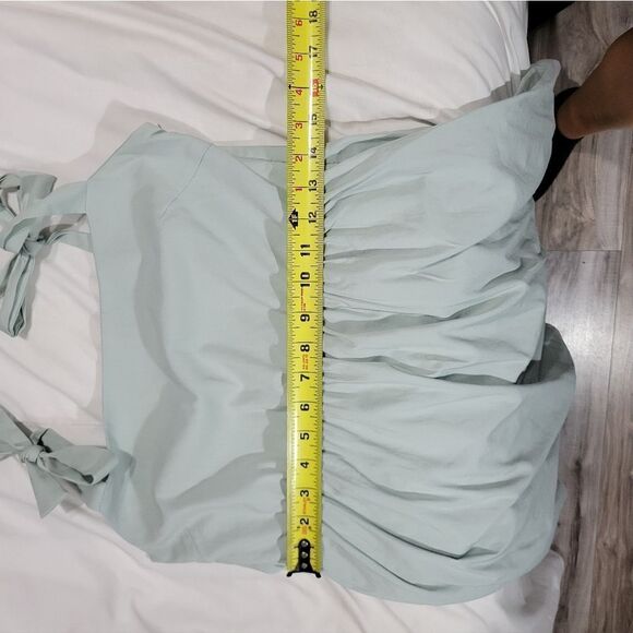 Clarisbelle shoulder tie cute mint green dress - Picture 7 of 13